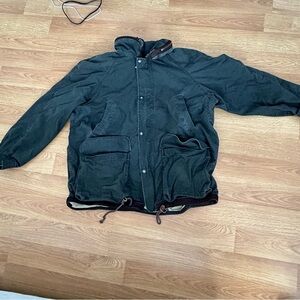 Vintage 1990s 90s Banana Republic Dark Green Military Jacket